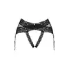 Obsessive - Lacrisia Garter Belt XS/S. Czarny, otwarty pas do pończoch. Odkryj w sobie kobiecą delikatność i zmysłowość