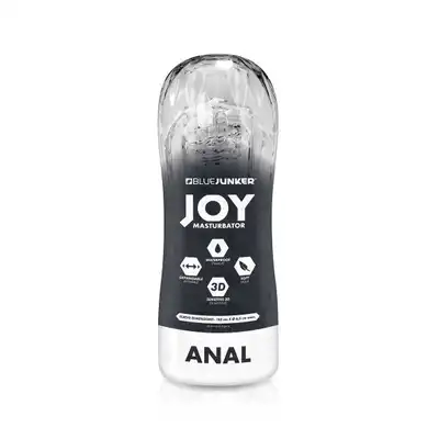 Blue Junker - Masturbator Anal. Klasyczny masturbator w kubeczku. Kształt ciasniutkiego anusa