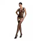 Passion -  ECO Bodystocking BS001 S/L. Seksownie niebezpieczny bodystocking z materiałów z recyklingu