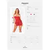 Obsessive - Claussica Babydoll XS/S. Seksowna świąteczna koszulka. Zostań zmysłową Mikołajką. 