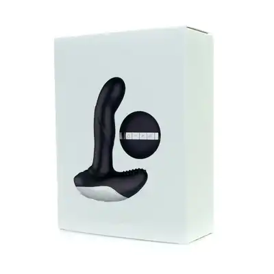Boys Of Toys - Silicone Massager Black. Wibrujący stymulator prostaty z funkcją podgrzewania i ruchomą końcówką, sterowany na pilota