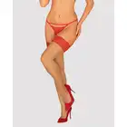 Obsessive - Mellania Stockings S/M. Pończochy samonośne z koronką. Seksowna czerwień idealnie podkreśli Twój seksapil