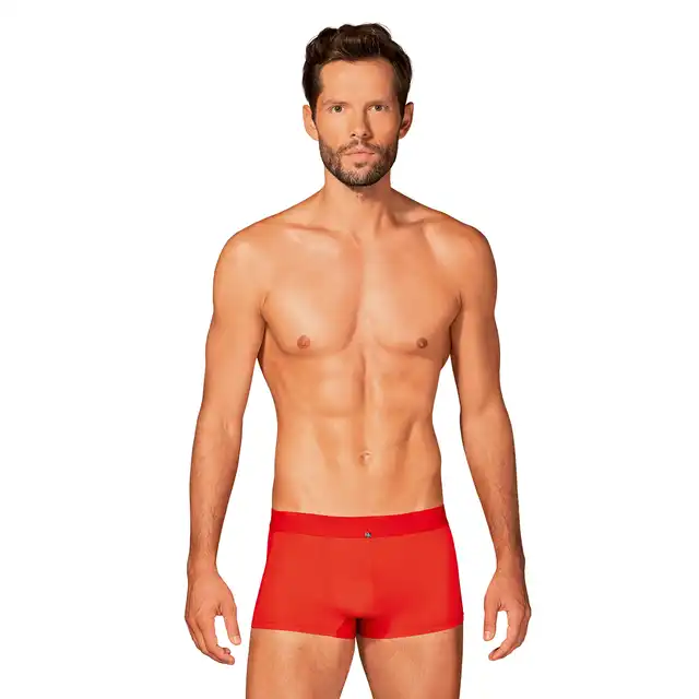 Obsessive - Boldero Boxer Short Red L/XL - męskie bokserki w kolorze soczystej czerwieni. Gładki materiał w elektryzującym kolorze