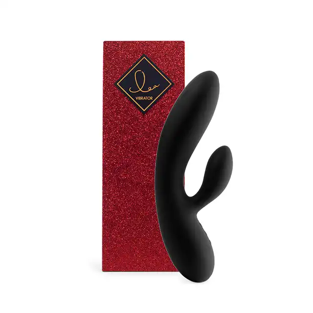 FeelzToys - Lea Black Glitter - luksusowy wibrator. Perfekcyjna stymulacja dzięki dwóm niezależnie sterowanym silnikom 