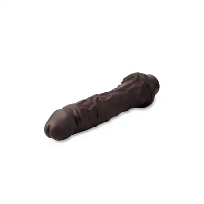 DR. SKIN SILICONE DR. RICHARD 9 INCH VIBRATING DILDO BROWN