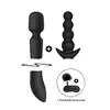 Shots - Switch Kit #3 Black - zestaw wibratorów z wymiennymi główkami oraz zmysłowa opaską i delikatnym piórkiem. Ostatnia sztuka!