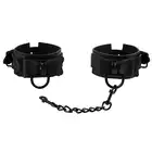 Sportsheets - Sincerely Bow Tie Cuffs - czarne mankiety z łańcuchem i kokardkami