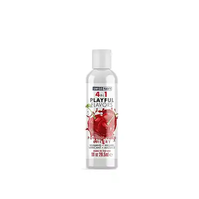 Swiss Navy - 4in1 Wild Cherry 29,5ml - rozgrzewający lubrykant o zniewalającym smaku wiśni.