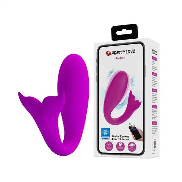 Pretty Love - Jayleen. Wibrujące jajeczko na aplikację, o ergonomicznym kształcie stymulującym z ogonem syrenki 