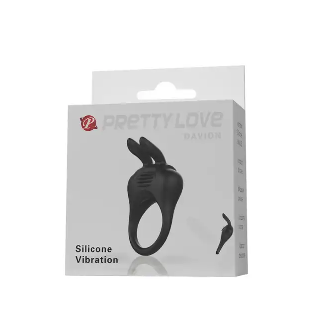 Pretty Love - Davion. Wibrujący ring na penisa z króliczkiem. Wzmocnij i wydłuż swoją erekcję jednocześnie stymulując łechtaczkę swojej partnerki