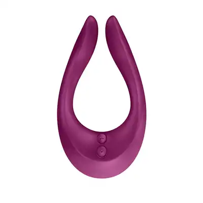 Satisfyer - Partner Multifun 2 Deeprose - wielofunkcyjny wibrator w pięknym kolorze. Przyjemność solo lub z partnerem 