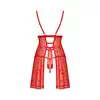 Obsessive - Claussica Babydoll XS/S. Seksowna świąteczna koszulka. Zostań zmysłową Mikołajką. 