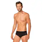 Obsessive - Boldero Briefs Black S/M - klasyczne slipy męskie w czarnym kolorze. Z seksownie prześwitującym materiałem
