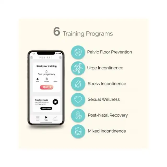 Perifit - App Controlled Pelvic Floor Trainer Pink. Erotyczny trener mięśni dna miednicy. Innowacyjny system do treningu mięśni kegla za pomocą którego sterujesz aplikacjami!
