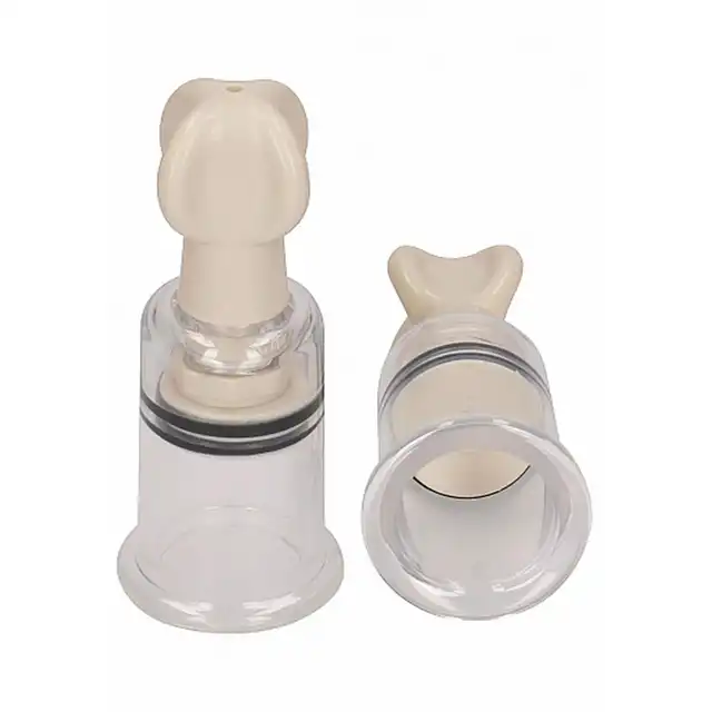 Ouch! - Small Suction Cups - Transparent - mocne przyssawki do sutków. Transparentne 