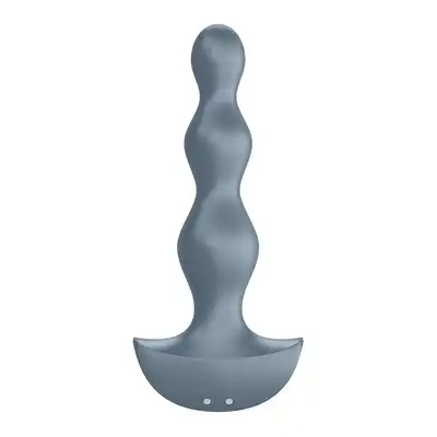 Satisfyer - Lolli Plug 2 Grey - wibrator analny o stożkowym kształcie. Dwa osobne, mocne silniki! 