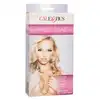 Calexotics - First Time Crystal Nipple Teasers. Ozdobne klamerki na sutki z regulowanymi zaciskami i srebrnym łańcuchem. Zdobione cukierkowo różowymi kryształkami
