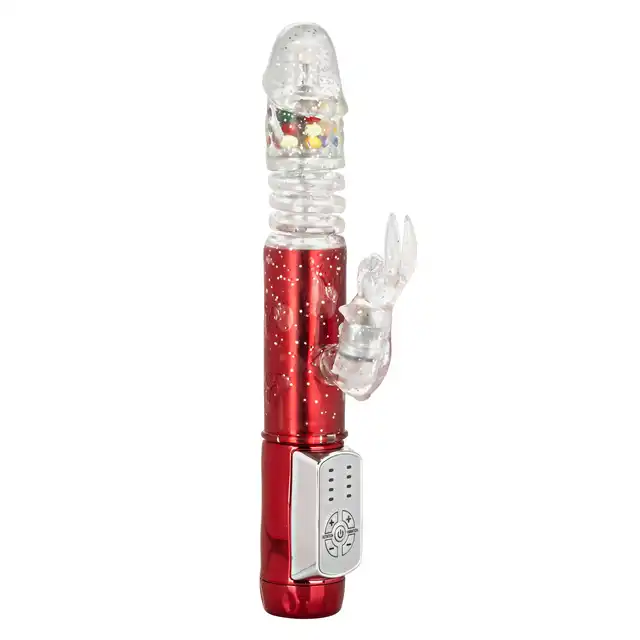 Calexotics - Cumball Thrusting Jack Rabbit. Super mocny wibrator z funkcją posuwu i rotacją koralików. Daj porwać się wstrząsającej stymulacji z wibratorem ze stymulatorem łechtaczki