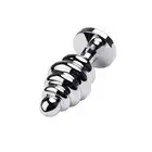 Toyfa - Silver Anal Plug. Wysokiej jakości metalowy korek analny z eleganckim kryształkiem w kolorze czerwieni w podstawie. Wyjątkowy stymulujący kształt