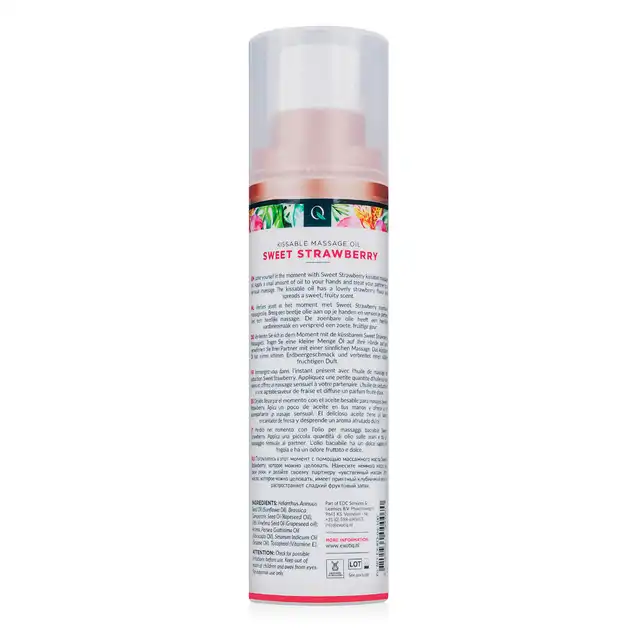 Exotiq - Massage Oil Sensual Sweet Strawberry. Zapachowy olejek do masażu ciała o zapachu słodkiej truskaweczki
