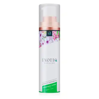 Exotiq - Massage Oil Sensual Basil Citrus. Cudowny aromatyzowany olejek do masażu o świeżym zapachu cytrusów w połączeniu z bazylią