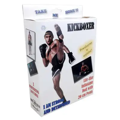 Bseries -  Kickboxer. Dmuchana męska lalka z nadrukiem włosów na klatce piersiowej. Otwór analny, penis 20 cm. Super zabawa gwarantowana. 