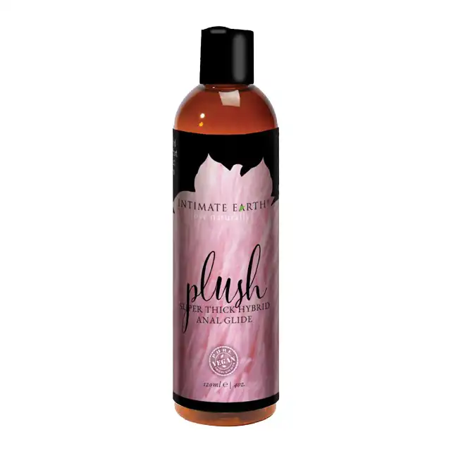 Intimate Earth - Plush Anal Gel 120 ml. Gęsty lubrykant analny o hybrydowej, silikonowo-wodnej formule z korzeniem lukrecji