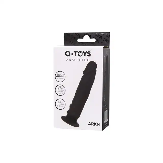 A-Toys - Arkn. Realistyczne dildo analne z mocną przyssawką. Analna przyjemność zamknięta w 14cm