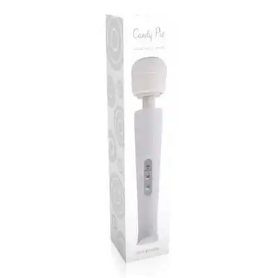 Candy Pie - Magic Wand White. Potężny wibrator typu magiczna róźdżka do stymulacji łechtaczki i masażu ciała. Elegancki design w śnieżnobiałym kolorze