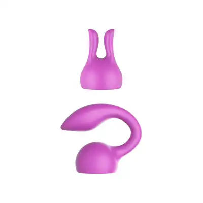 Xocoon - Attachments Personal Massager. Zestaw 2 silikonowych nakładek na magiczną różdżkę. Do łechtaczki i punktu G