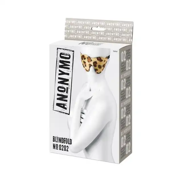 Toyfa - Anonymo Mask Print. Maska na oczy o drapieżnym zwierzęcym wzorze panterki. Klasyczny kształt połączony z wycięciem na nos to gwarancja idealnego dopasowania