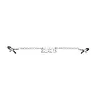 Oproducts - Nipple Clamps Slave. Klamerki na sutki z łańcuszkiem i stalowym napisem `Slave`