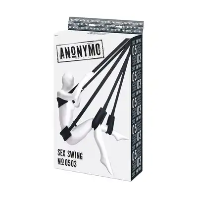 Toyfa - Anonymo Sex Swing Velvet Black. W pełni regulowana huśtawka erotyczna. Wnieście się wspólnie w przestworza przyjemności