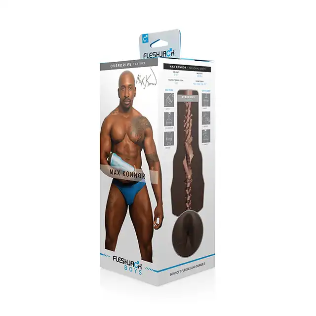 Fleshjack Boys - Max Konnor Overdrive. Masturbator klasy premium w poręcznym kubeczku. Świetne odwzorowanie anusa Maxa, realizm klasy światowej
