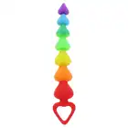 Toy Joy - Rainbow Heart Beads. Odlotowe, tęczowe koraliki analne w kształcie uroczych serduszek 
