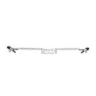 Oproducts - Nipple Clamps Bitch. Stalowe  regulowane klamerki na sutki z masywnym napisem Bitch i łańcuszkiem