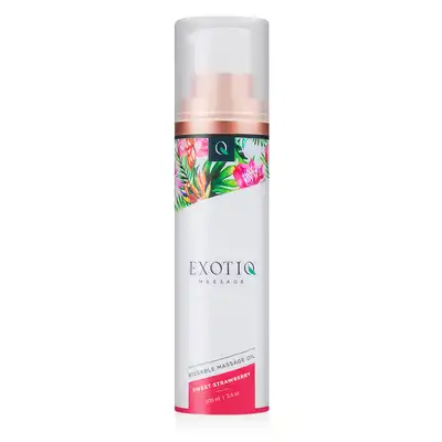 Exotiq - Massage Oil Sensual Sweet Strawberry. Zapachowy olejek do masażu ciała o zapachu słodkiej truskaweczki
