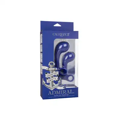 Admiral - Silicone Anal Training Set. Zestaw dwóch super stymulujących plugów analnych. Idealne wykrzywienie dla ultra dokładnej stymulacji