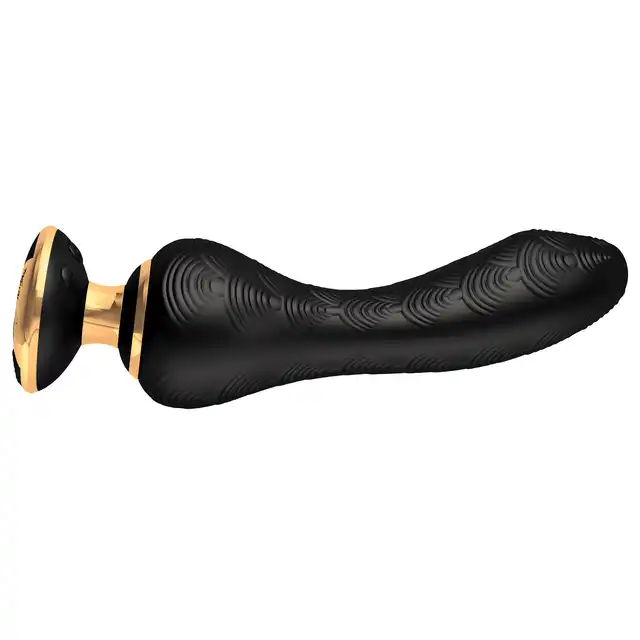Shunga - SANYA - Intimate massager black - luksusowy wibrator do stymulacji waginalnej lub łechtaczki z hipoalergicznego silikonu 