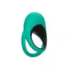 Calexotics - Link Up Remote Alpha Ring Green - podwójny ring na penisa i jądra. Zdalnie sterowany pilot