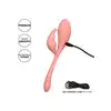 Calexotics - Elle Liquid Silicone Bunny Pink - wibrator premium o ergonomicznym kształcie z wyjątkowym króliczkiem do stymulacji
