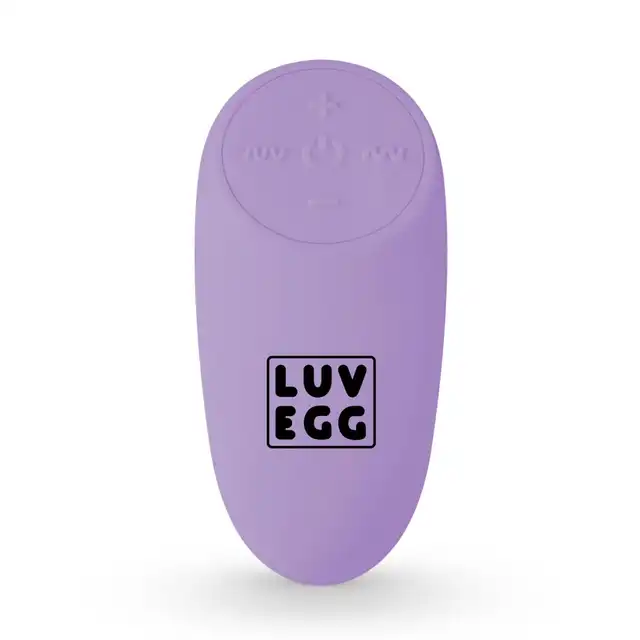 Luv Egg - Paars Purple XL. Wibrujące silikonowe jajeczko o długości 8 cm sterowane przez pilota. 3 tryby i 7 intensywności wibracji