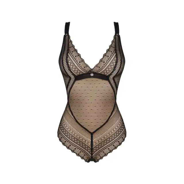 Obsessive - Estiqua body M/L - kobiece body z siateczki ze zmysłowo odkrytymi plecami