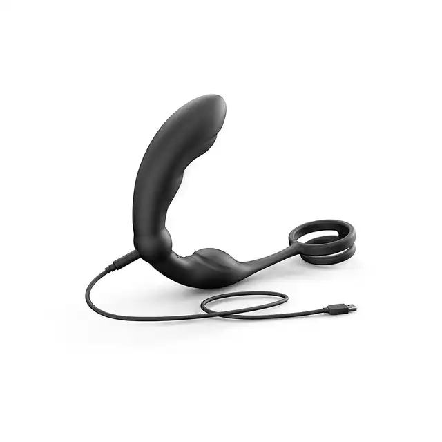 Dorcel - P-Ring - Perineum Stimulator Black - luksusowy ring na penisa i stymulator prostaty. Podwyższona erekcja i niesamowita przyjemność! 