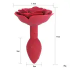Kiotos - Red Rose Anal Plug. Zmysłowy czerwony korek analny z różą. Bardzo elegancki 