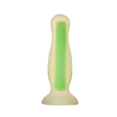 RADIANT SOFT SILICONE GLOW IN THE DARK PLUG SMALL GREEN