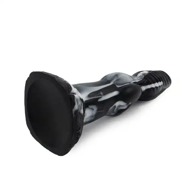 Kiotos Monstar - Beast 11. Dildo w kształcie penisa kosmity. Prążkowane, nieregularne. 25,5 cm długości, 6 cm średnicy