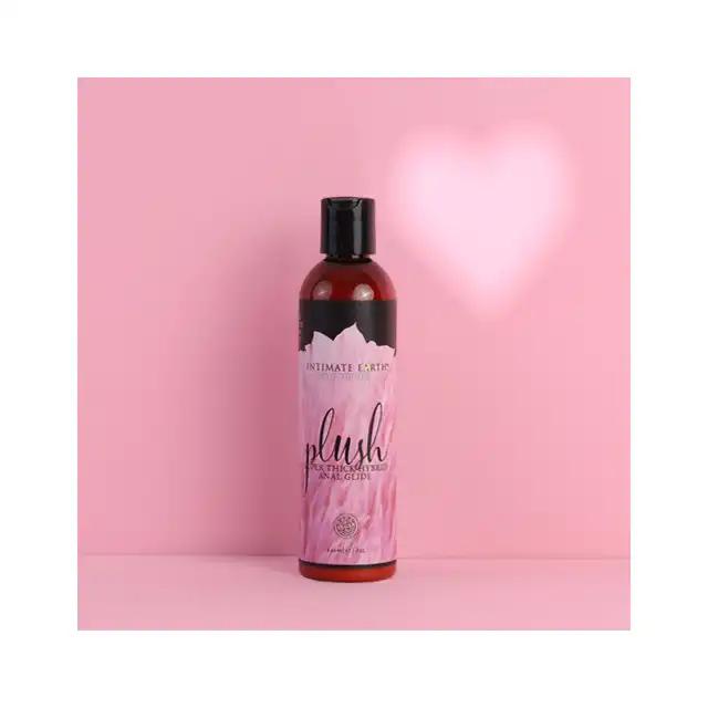 Intimate Earth - Plush Anal Gel 120 ml. Gęsty lubrykant analny o hybrydowej, silikonowo-wodnej formule z korzeniem lukrecji
