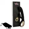 7Candy - Rabbit Twin Touch Black. Elegancki czarno-złoty wibrator z króliczkiem z silikonu medycznego