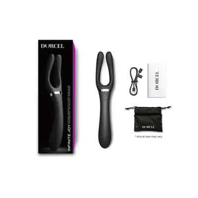 Dorcel - Infinite Joy. Wibrator wielofunkcyjny w formie orgazmicznej różdżki. Gadżet unisex do użytku zewnętrznego i wewnętrznego